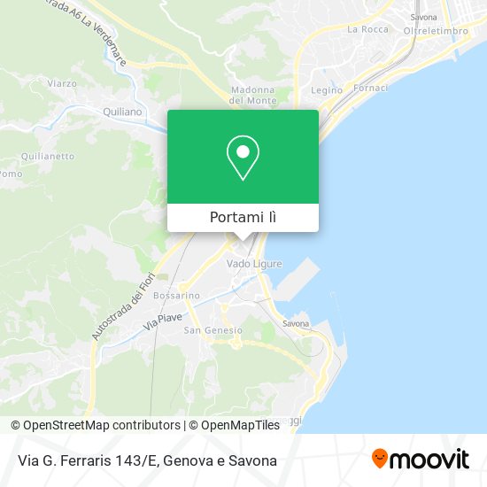Mappa Via G. Ferraris 143/E