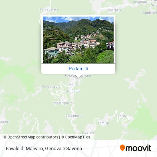 Mappa Favale di Malvaro