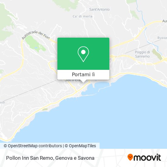 Mappa Pollon Inn San Remo