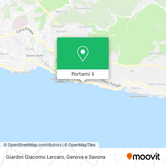 Mappa Giardini Giacomo Lercaro