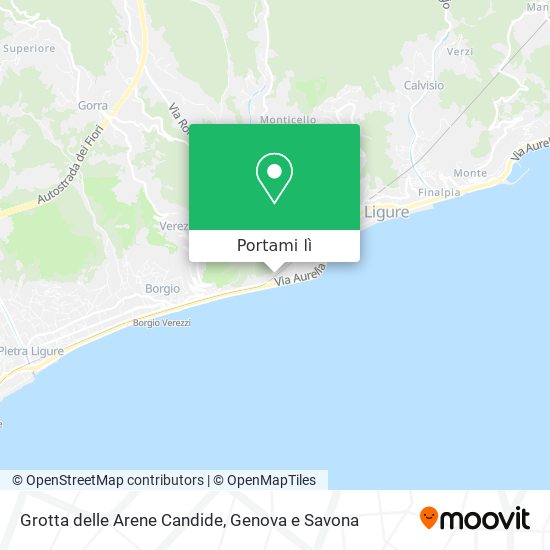 Mappa Grotta delle Arene Candide
