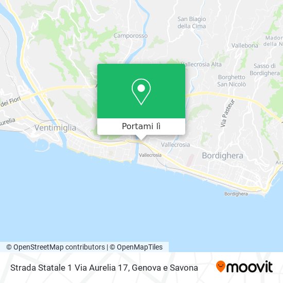 Mappa Strada Statale 1 Via Aurelia 17