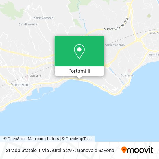 Mappa Strada Statale 1 Via Aurelia 297