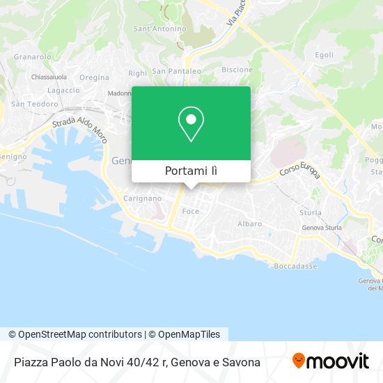 Mappa Piazza Paolo da Novi 40/42 r