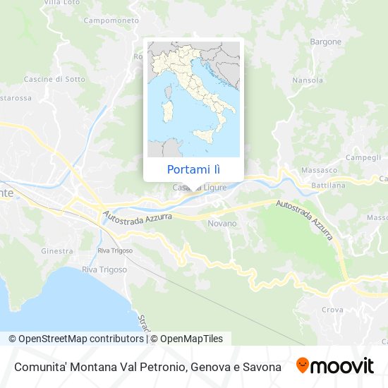 Mappa Comunita' Montana Val Petronio