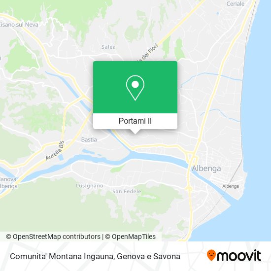 Mappa Comunita' Montana Ingauna