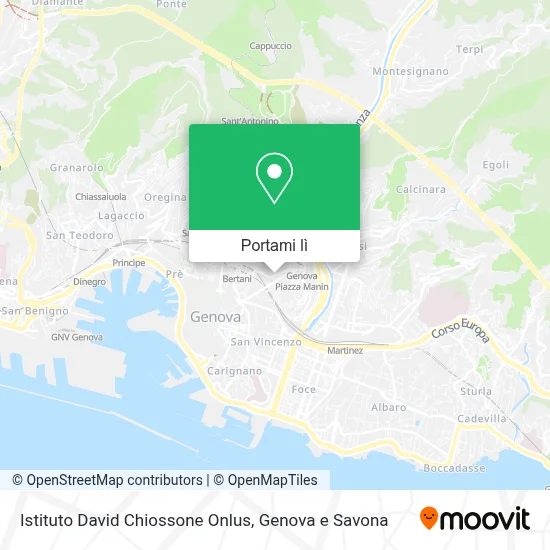 Mappa Istituto David Chiossone Onlus