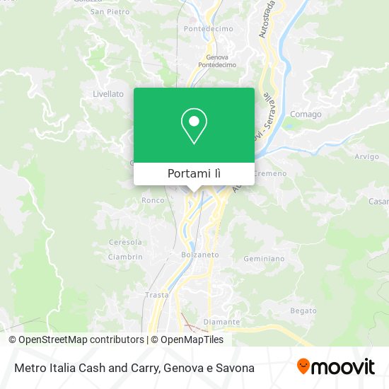 Mappa Metro Italia Cash and Carry