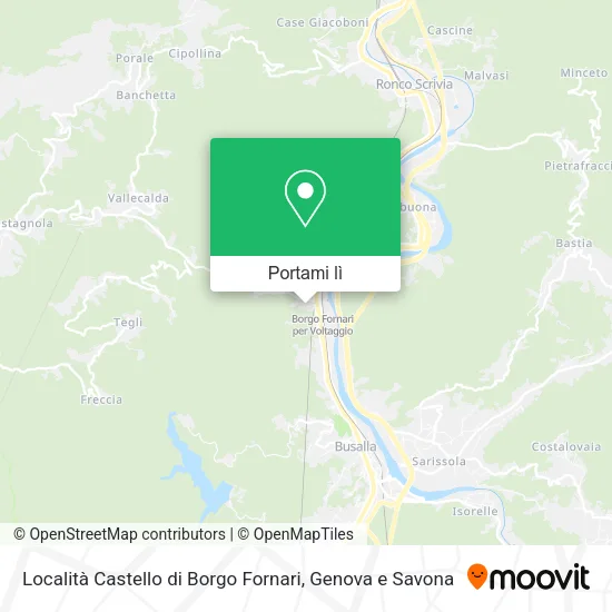 Mappa Località Castello di Borgo Fornari