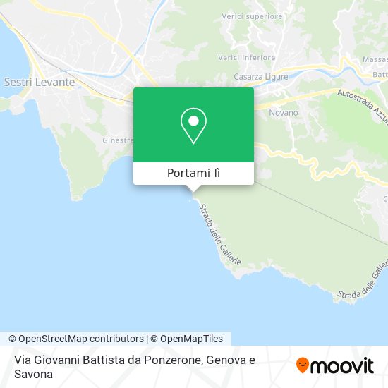 Mappa Via Giovanni Battista da Ponzerone