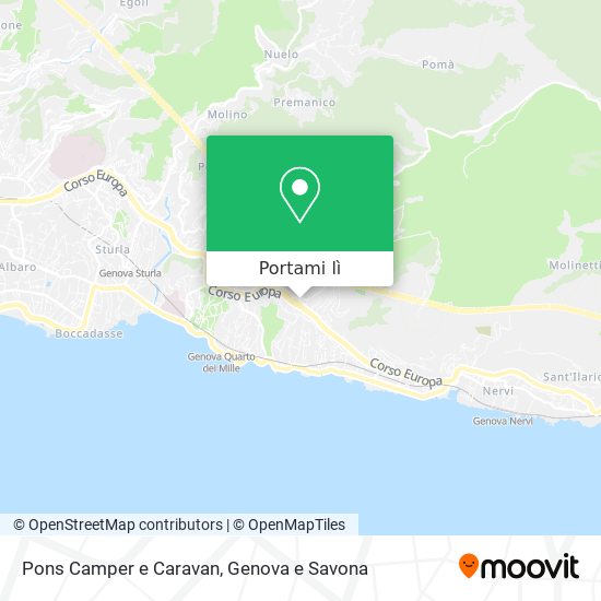 Mappa Pons Camper e Caravan