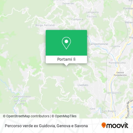 Mappa Percorso verde ex Guidovia