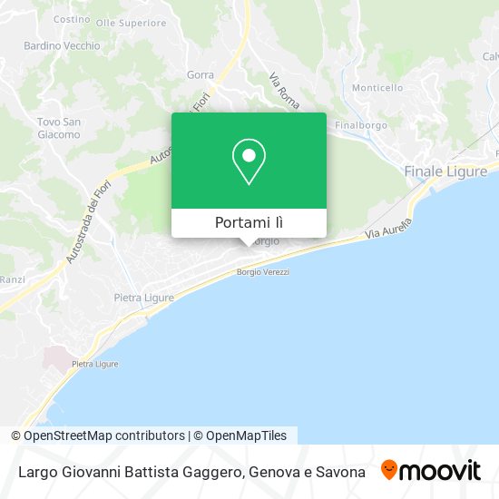 Mappa Largo Giovanni Battista Gaggero