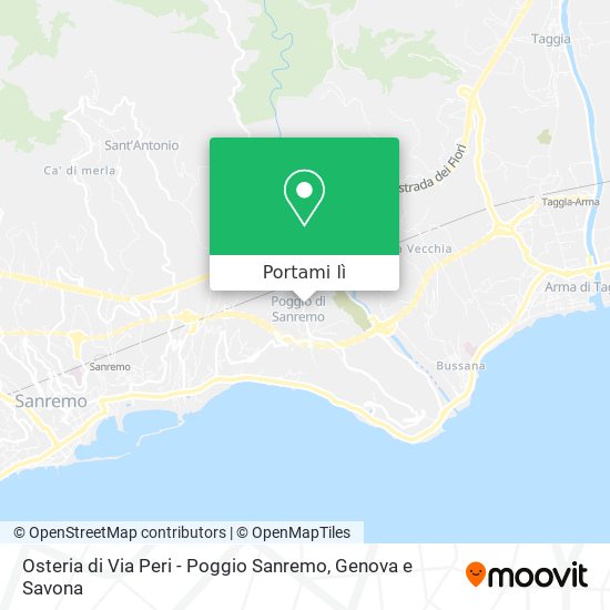 Mappa Osteria di Via Peri - Poggio Sanremo