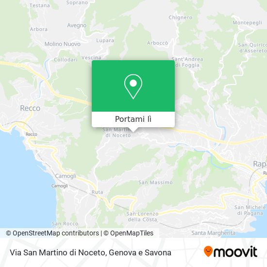 Mappa Via San Martino di Noceto