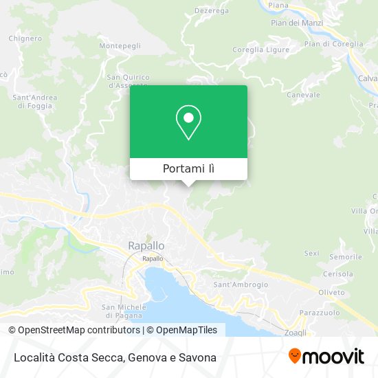 Mappa Località Costa Secca