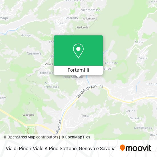 Mappa Via di Pino / Viale A Pino Sottano