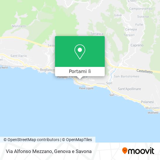 Mappa Via Alfonso Mezzano