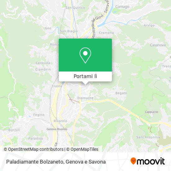 Mappa Paladiamante Bolzaneto