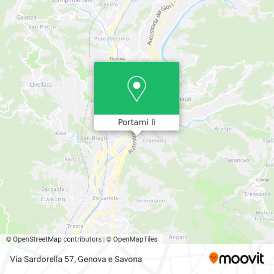 Mappa Via Sardorella  57