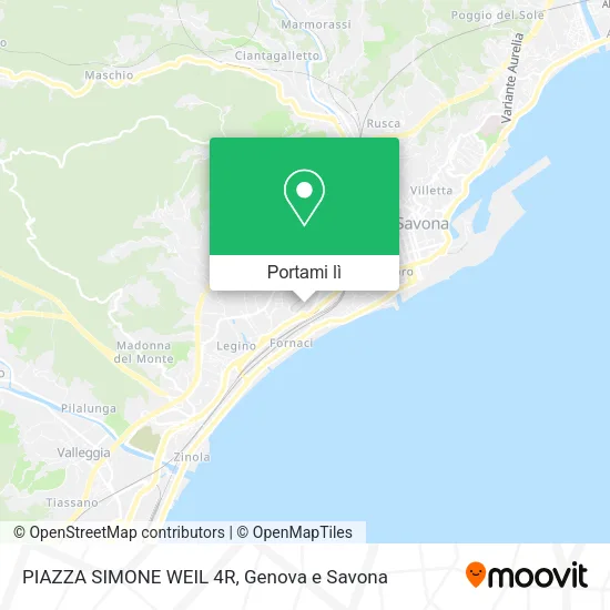 Mappa PIAZZA SIMONE WEIL 4R