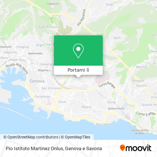 Mappa Pio Istituto Martinez Onlus