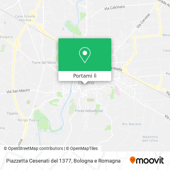 Mappa Piazzetta Cesenati del 1377