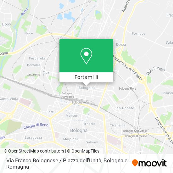 Mappa Via Franco Bolognese / Piazza dell'Unità