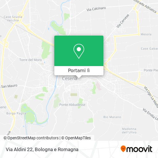 Mappa Via Aldini 22