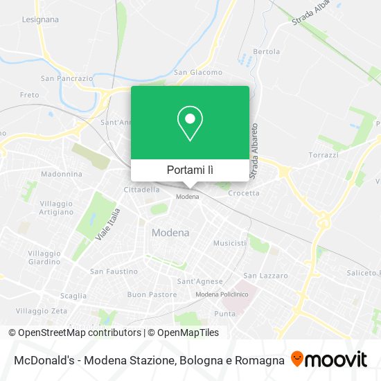Mappa McDonald's - Modena Stazione