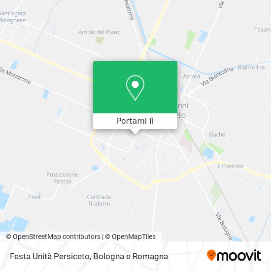 Mappa Festa Unità Persiceto