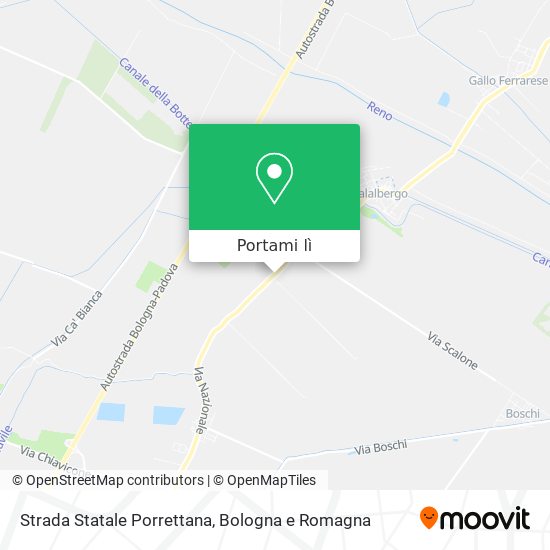 Mappa Strada Statale Porrettana