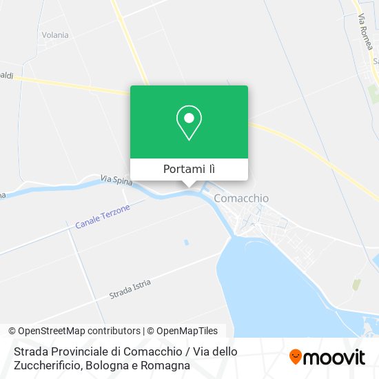 Mappa Strada Provinciale di Comacchio / Via dello Zuccherificio