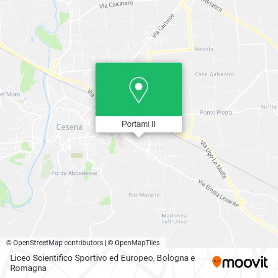 Mappa Liceo Scientifico Sportivo ed Europeo