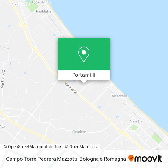 Mappa Campo Torre Pedrera Mazzotti