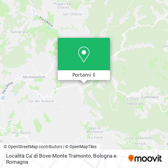 Mappa Località Ca' di Bove-Monte Tramonto