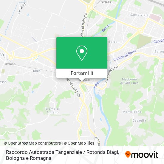 Mappa Raccordo Autostrada Tangenziale / Rotonda Biagi