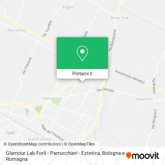 Mappa Glamour Lab Forlì - Parrucchieri - Estetica