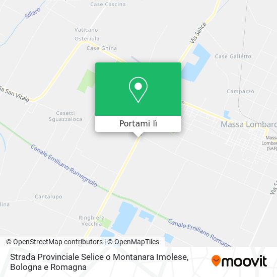 Mappa Strada Provinciale Selice o Montanara Imolese