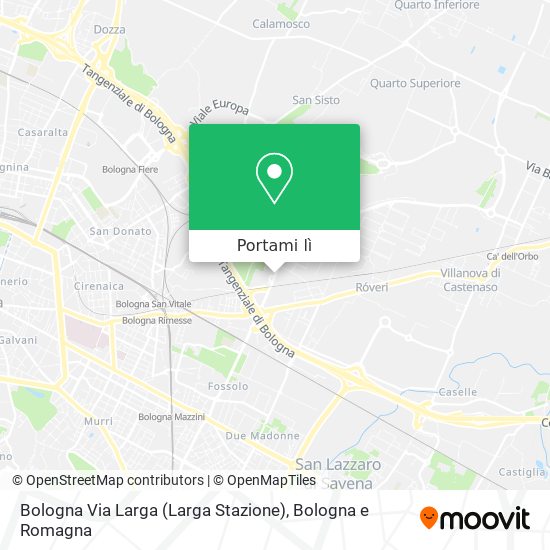 Mappa Bologna Via Larga (Larga Stazione)