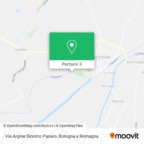 Mappa Via Argine Sinistro Panaro