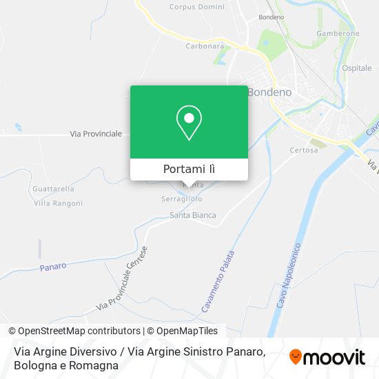 Mappa Via Argine Diversivo / Via Argine Sinistro Panaro