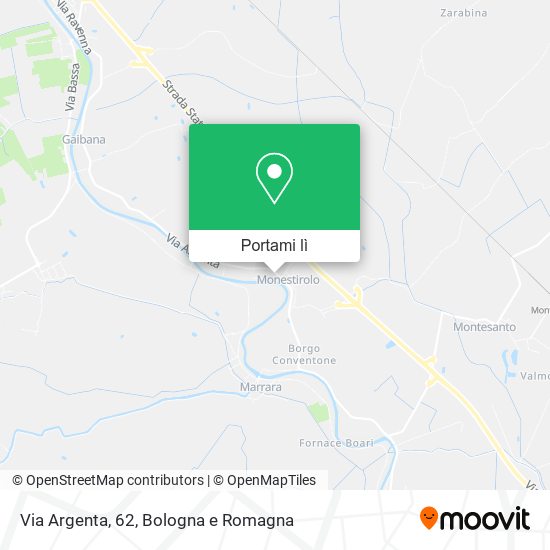 Mappa Via Argenta, 62