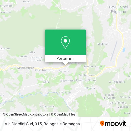 Mappa Via Giardini Sud, 315