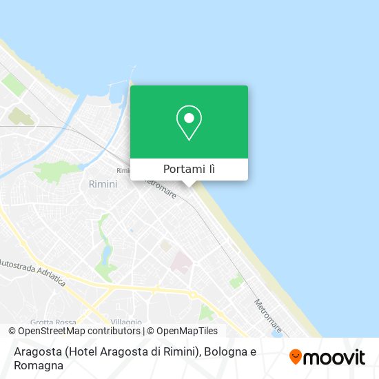 Mappa Aragosta (Hotel Aragosta di Rimini)