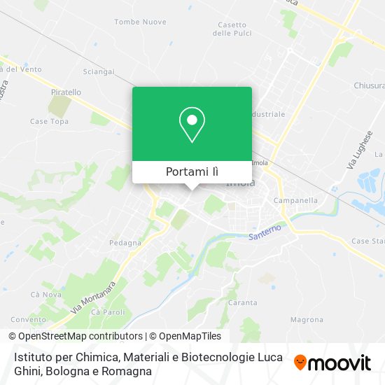 Mappa Istituto per Chimica, Materiali e Biotecnologie Luca Ghini