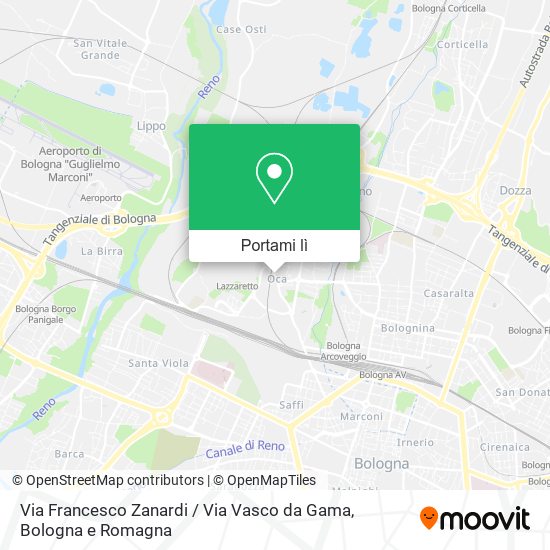 Mappa Via Francesco Zanardi / Via Vasco da Gama