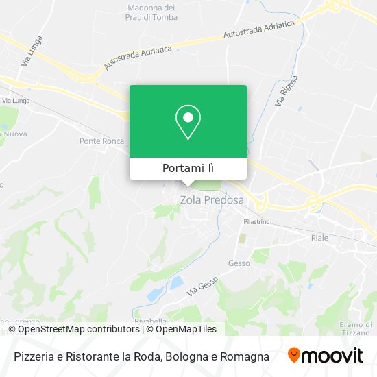 Mappa Pizzeria e Ristorante la Roda