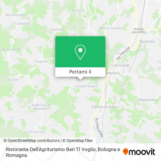 Mappa Ristorante Dell'Agriturismo Ben TI Voglio