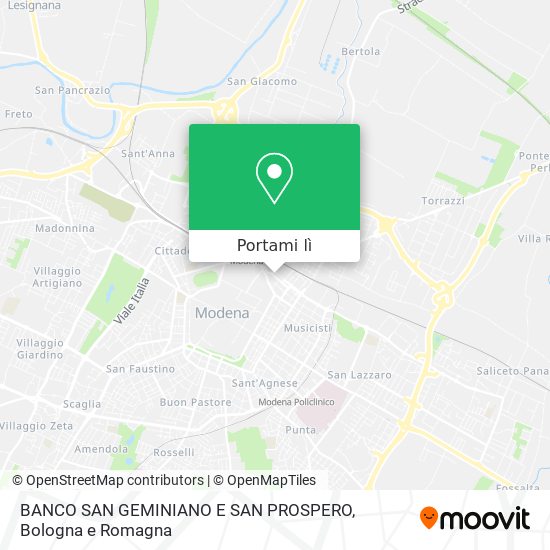 Mappa BANCO SAN GEMINIANO E SAN PROSPERO